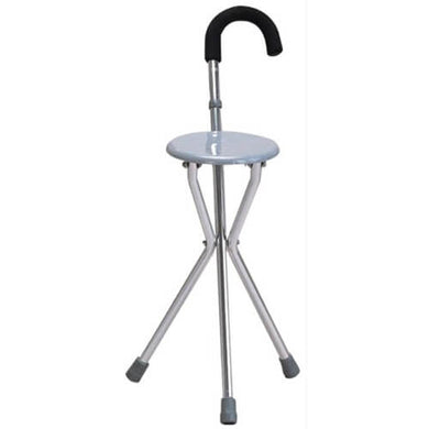 Bastón con Asiento Plata Mobicare
