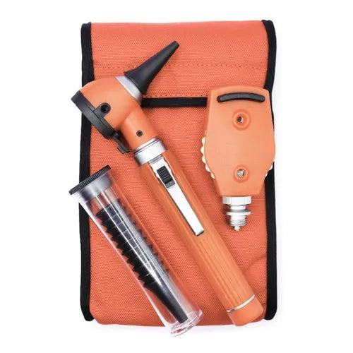 Estuche de Diagnóstico Médico con Otoscopio y Oftalmoscopio LED | Estuche Suave | Kit Profesional | 8 Colores