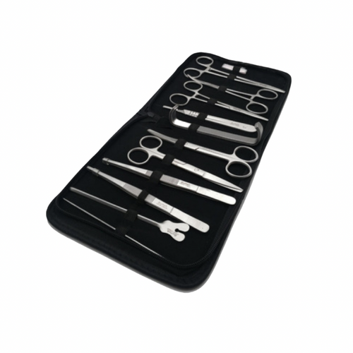 Set de Instrumental Quirúrgico Básico de 12 Piezas con Estuche
